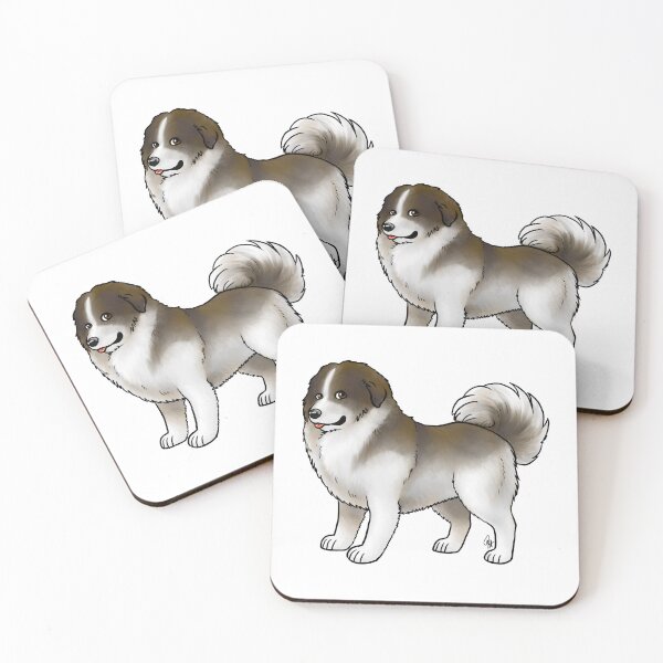 Item preview, Dog - Caucasian Shepherd - Brown and White Tail Up designed and sold by Jennifer Stolzer.