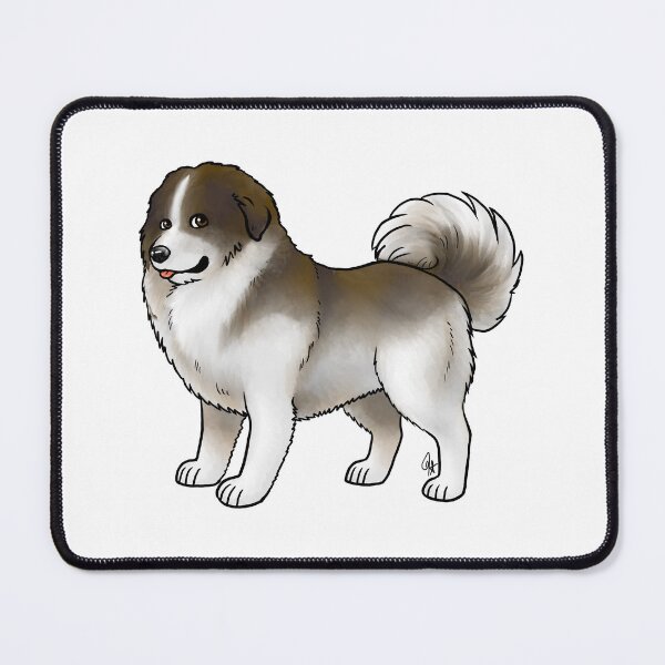 Item preview, Dog - Caucasian Shepherd - Brown and White Tail Up designed and sold by Jennifer Stolzer.