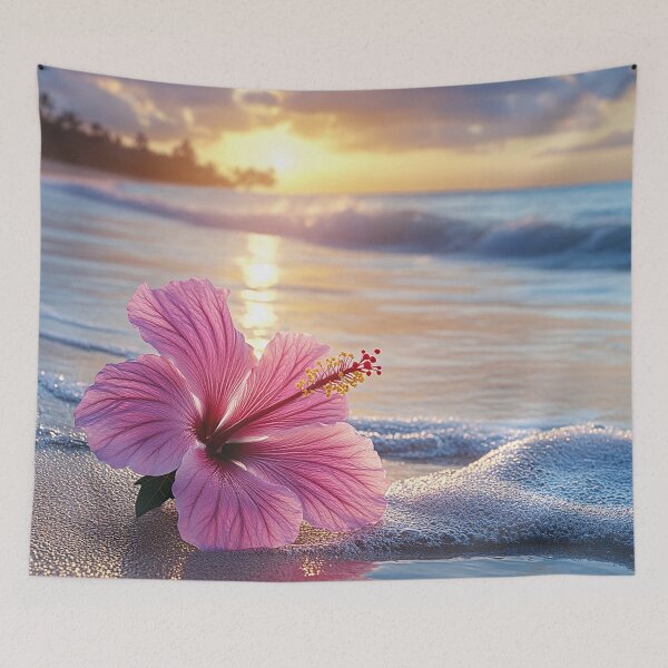 Aperçu de l'œuvre Plage d'Hibiscus Sunset créée et vendue par SirenSpellStudios.