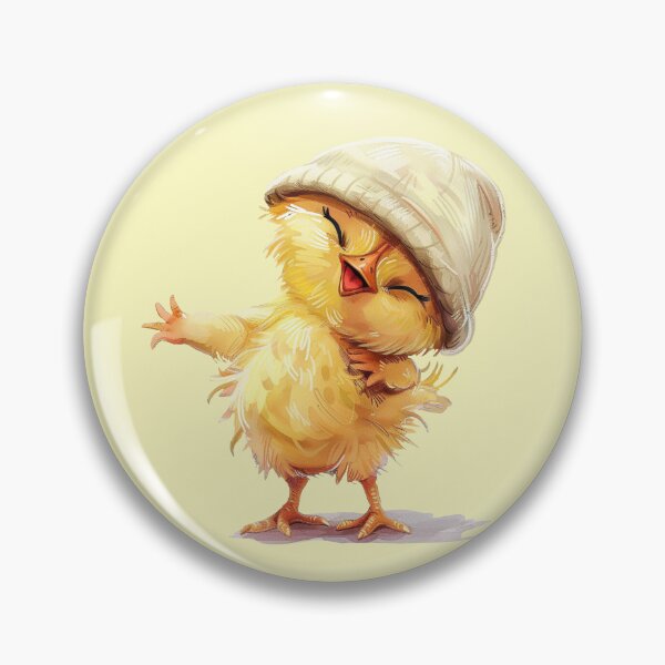 Item preview, Cute Smiling Chick with Cap – Funny Cartoon little Chicken designed and sold by EmeraldeaArt.