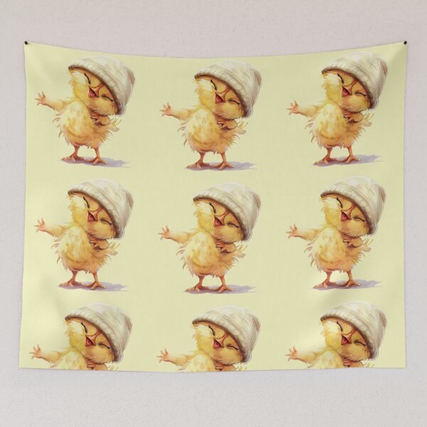 Item preview, Cute Smiling Chick with Cap – Funny Cartoon little Chicken designed and sold by EmeraldeaArt.