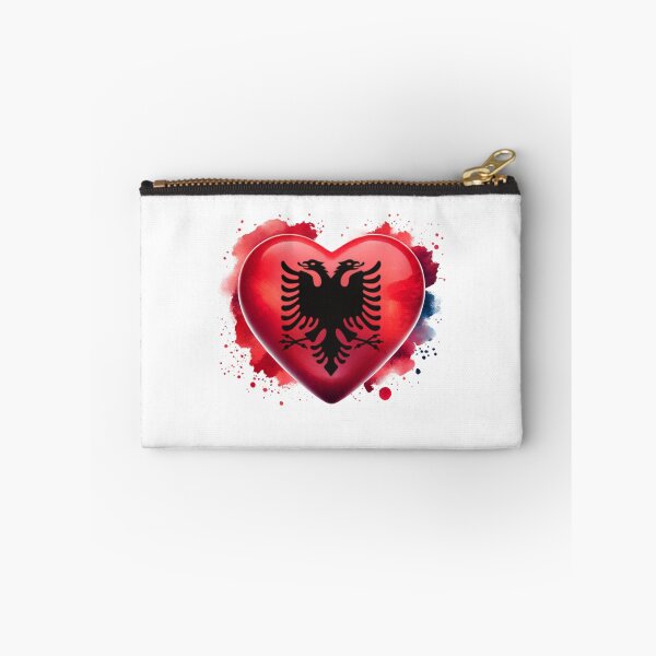 Item preview, Albania Heart Flag Watercolour Style designed and sold by FlagWardrobe.