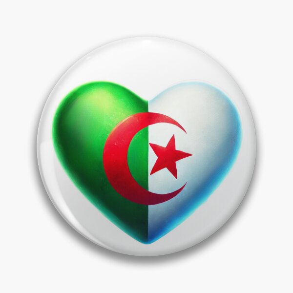 Artikelvorschau, Algerien Herz Flagge Aquarell Stil entworfen und verkauft von FlagWardrobe.