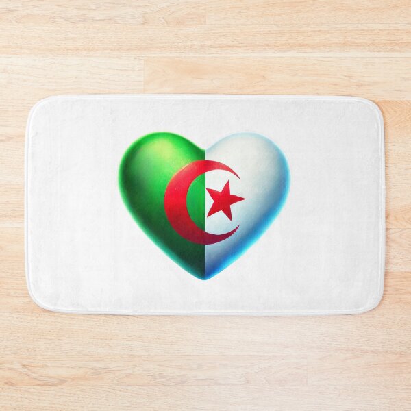 Item preview, Algeria Heart Flag Watercolour Style designed and sold by FlagWardrobe.