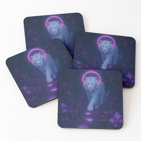 Item preview, Spirit Tiger Walking Through Cosmic Jungle designed and sold by dessertcruzing.