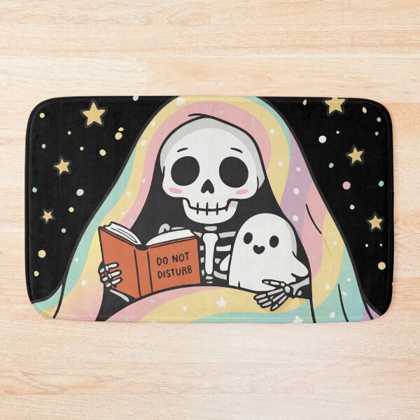 Item preview, Do Not Disturb – Cute Skeleton Reading Under Blanket designed and sold by pixelated_echoes.
