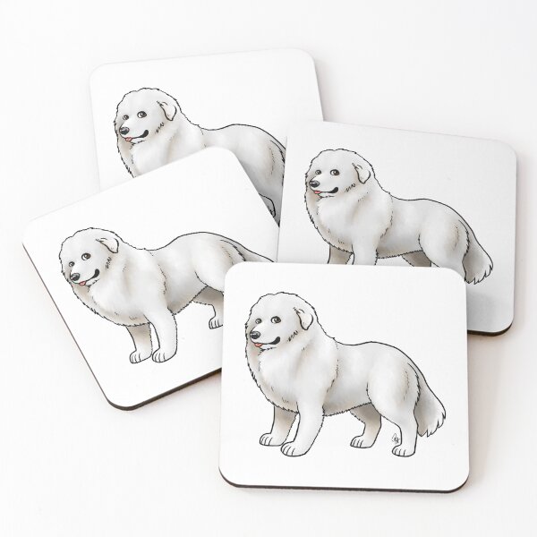 Item preview,  Dog - Caucasian Shepherd - White Tail Down designed and sold by Jennifer Stolzer.
