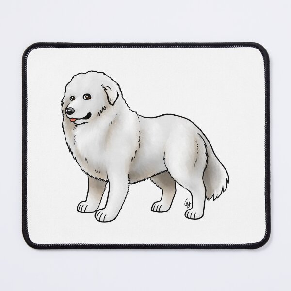 Item preview, Dog - Caucasian Shepherd - White Tail Down designed and sold by Jennifer Stolzer.