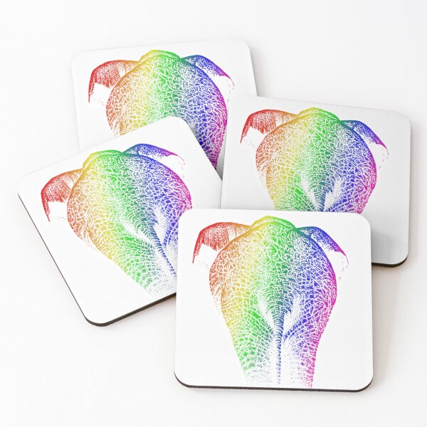 Item preview, Stunning Pride Rainbow Elephant Bum (Ellie Bum) White Background, LGBTQ+  designed and sold by Sam Morton - Heart Art.