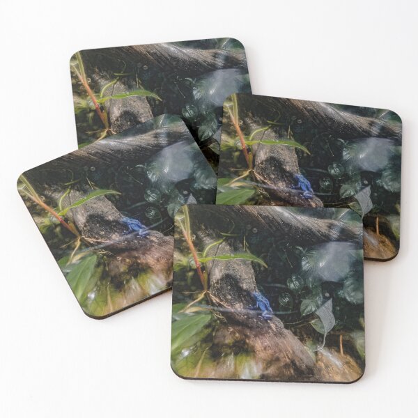 Item preview, Blue frog relaxing on a tree designed and sold by Shot-byjade.