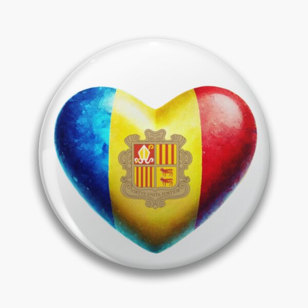Item preview, Andorra Heart Flag Watercolour Style designed and sold by FlagWardrobe.