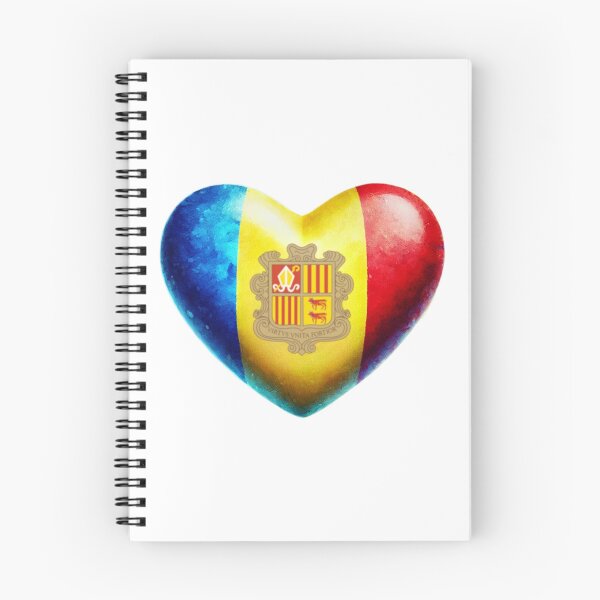Item preview, Andorra Heart Flag Watercolour Style designed and sold by FlagWardrobe.