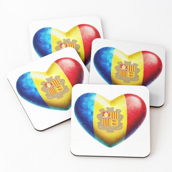 Item preview, Andorra Heart Flag Watercolour Style designed and sold by FlagWardrobe.