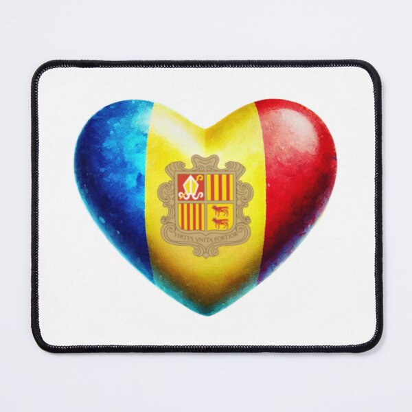 Item preview, Andorra Heart Flag Watercolour Style designed and sold by FlagWardrobe.
