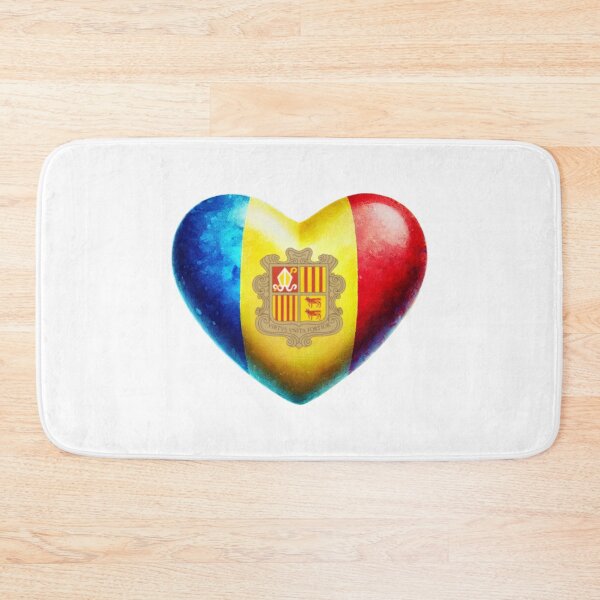 Item preview, Andorra Heart Flag Watercolour Style designed and sold by FlagWardrobe.
