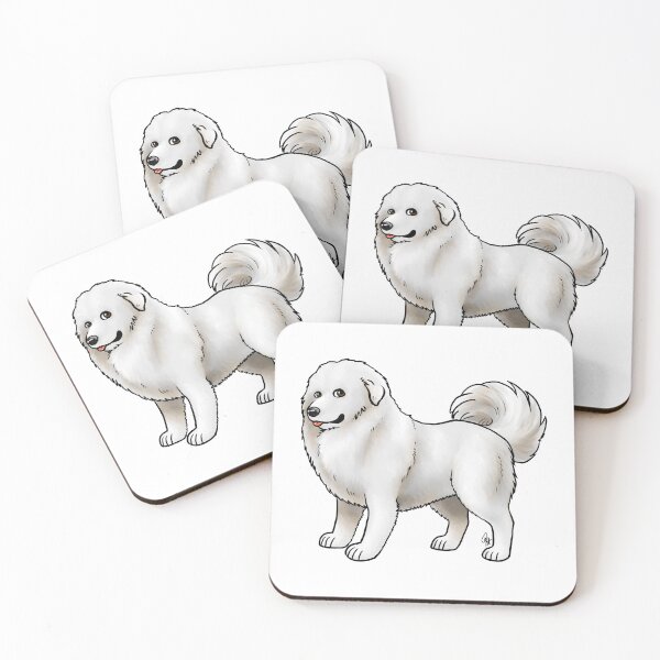 Item preview, Dog - Caucasian Shepherd - White Tail Up designed and sold by Jennifer Stolzer.