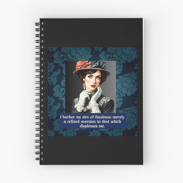 Item preview, Refined Victorian Sass – “No Fussiness, Just Aversion” Funny Elegant Lady Quote designed and sold by dreamparlor.