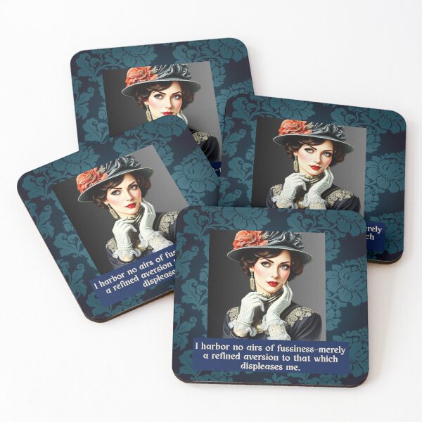 Item preview, Refined Victorian Sass – “No Fussiness, Just Aversion” Funny Elegant Lady Quote designed and sold by dreamparlor.