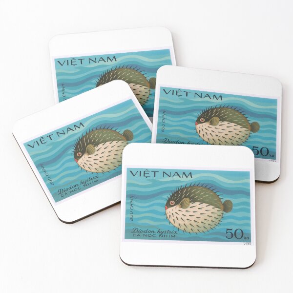 Item preview, 1984 Vietnam Spotted Porcupinefish Postage Stamp designed and sold by retrographics.