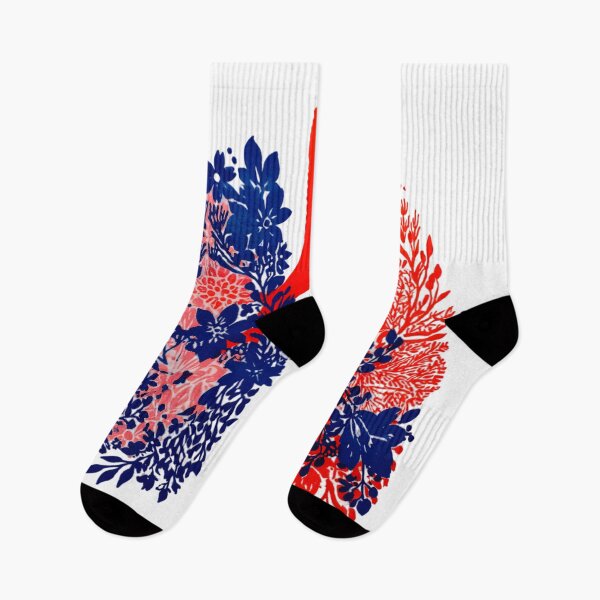 Item preview, Floral Lungs in Red & Blue – Modern Botanical Anatomy designed and sold by Kollibri.