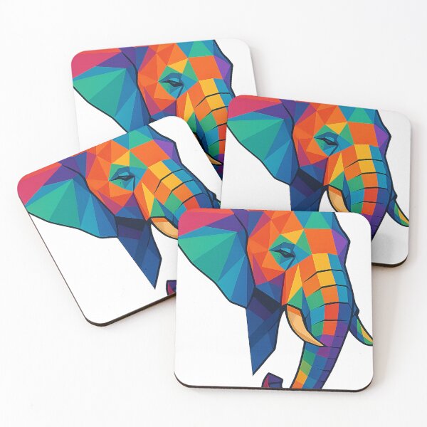 Item preview, Prismatic Three-Quarter Elephant Profile designed and sold by TheWonkyEaselCo.
