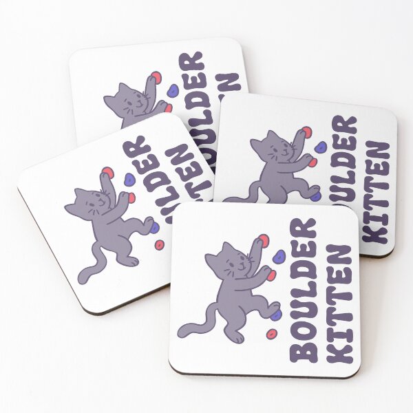 Item preview, Boulder Kitten – Cute Rock Climbing Cat Illustration designed and sold by KatelynMitalski.