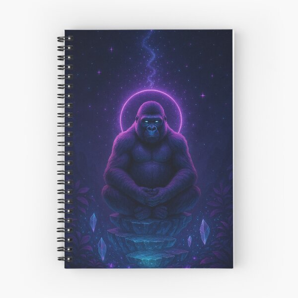 Item preview, Meditating Astral Gorilla on Crystal Steps designed and sold by dessertcruzing.