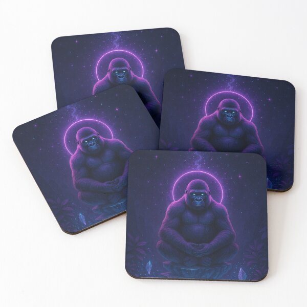 Item preview, Meditating Astral Gorilla on Crystal Steps designed and sold by dessertcruzing.