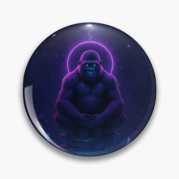 Item preview, Meditating Astral Gorilla on Crystal Steps designed and sold by dessertcruzing.