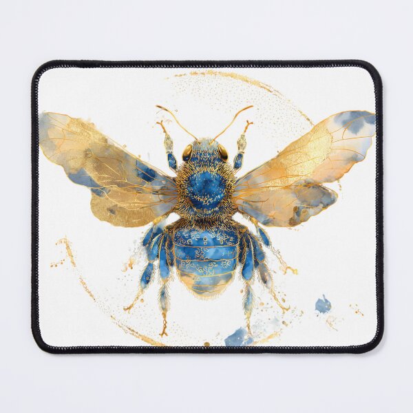 Item preview, Golden Bee Watercolor Art - Honeybee Nature Wildlife Illustration designed and sold by Kollibri.
