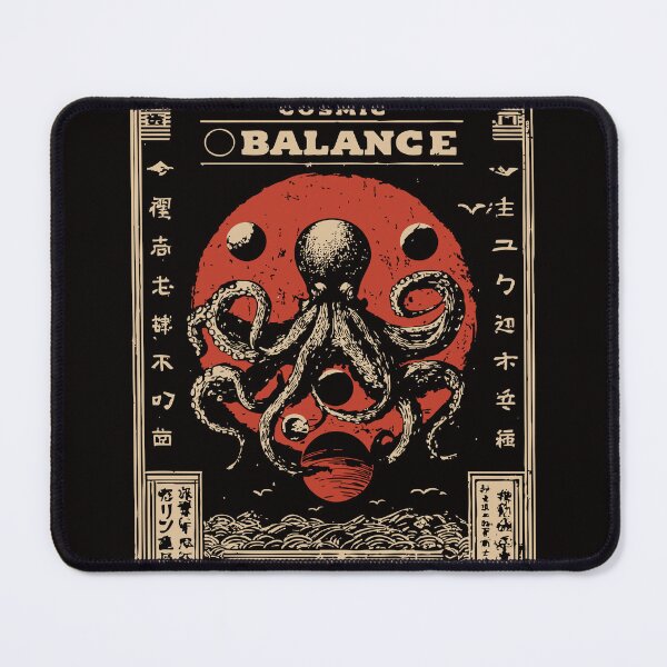 Item preview, Cosmic Balance – Octopus Mandala with Japanese Typography designed and sold by TuncGK.