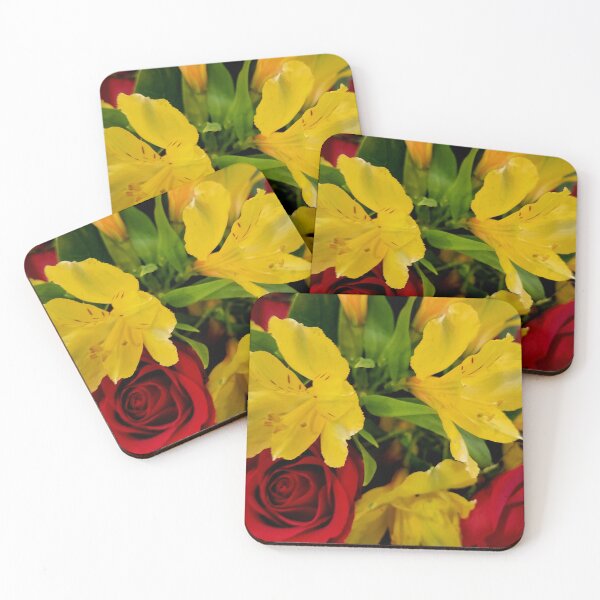 Item preview, Red roses with yellow flowers photograph designed and sold by Raineylanes.