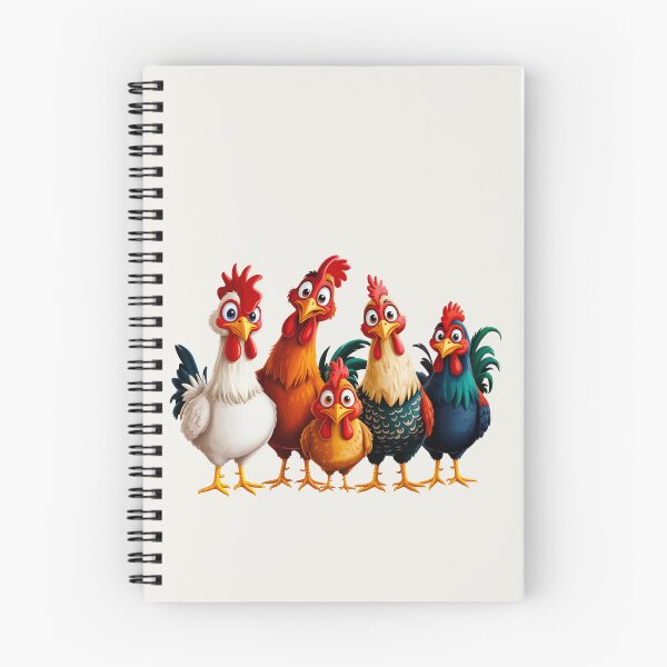 Item preview, The Chicken Gang – Funny Cartoon Poultry Squad designed and sold by EmeraldeaArt.