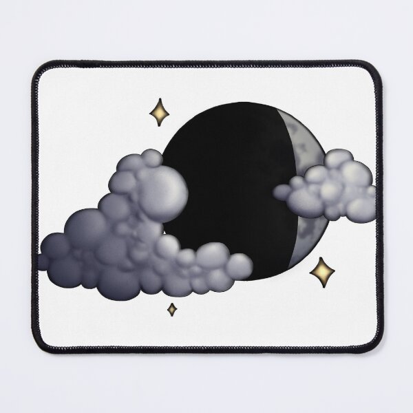 Item preview, Waxing Crescent Moon with Clouds designed and sold by rowanmakesart.
