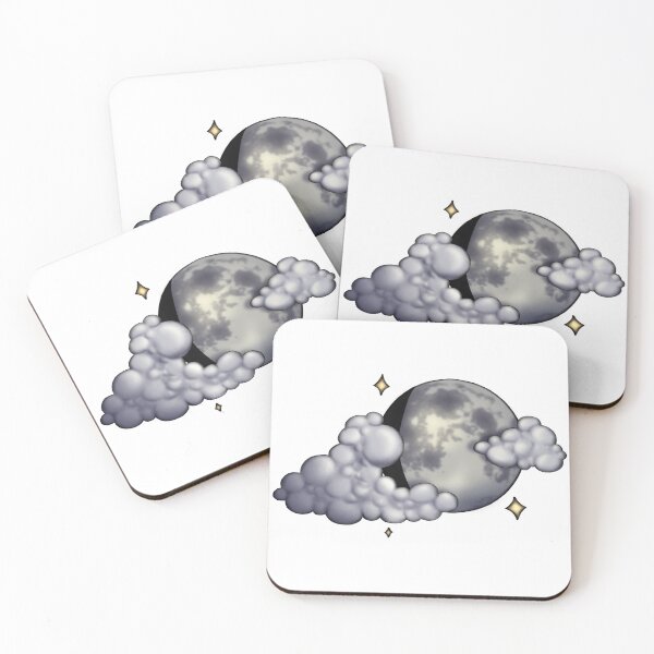 Item preview, Waxing Gibbous Moon with Clouds designed and sold by rowanmakesart.