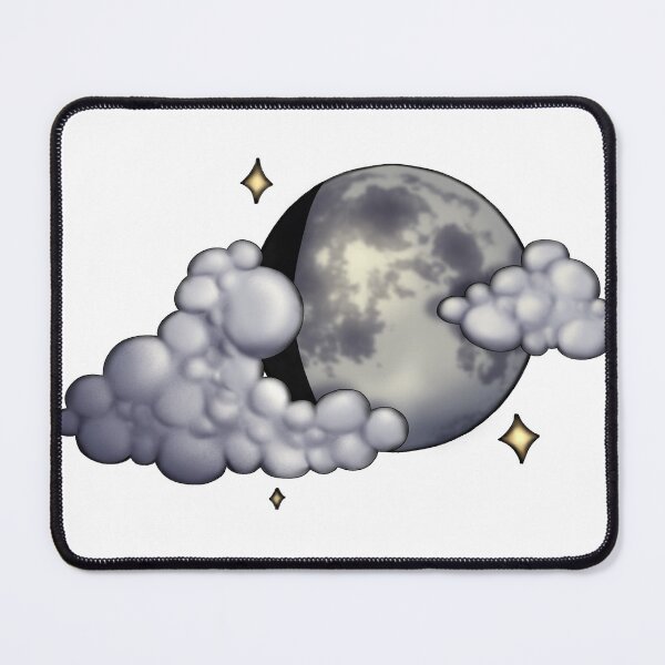 Item preview, Waxing Gibbous Moon with Clouds designed and sold by rowanmakesart.