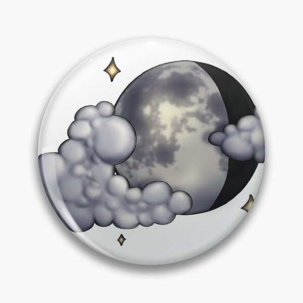 Item preview, Waning Gibbous Moon with Clouds designed and sold by rowanmakesart.