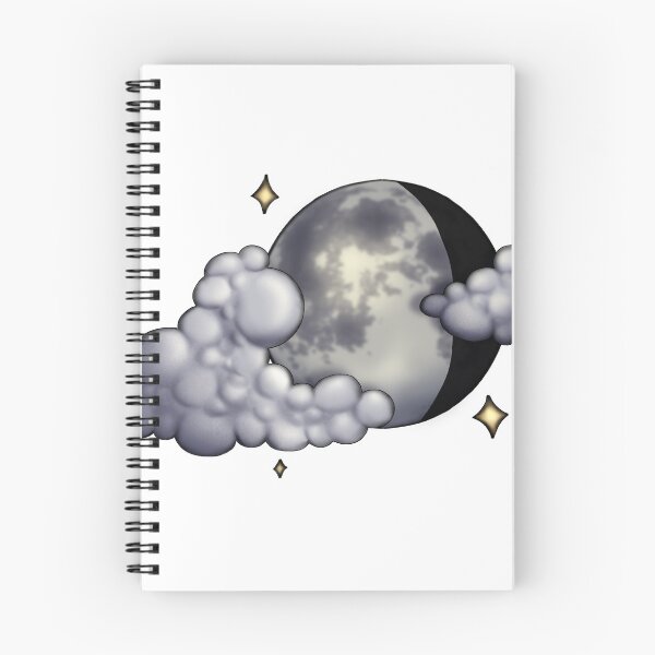 Item preview, Waning Gibbous Moon with Clouds designed and sold by rowanmakesart.