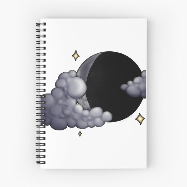 Item preview, Waning Crescent Moon with Clouds designed and sold by rowanmakesart.