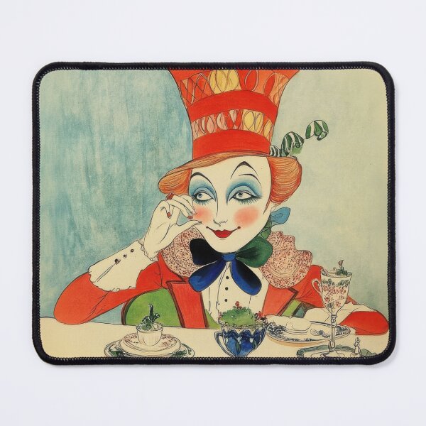Item preview, Whimsical Mad Hatter Tea Party – Vintage Alice in Wonderland Illustration designed and sold by dawnleblanc55.