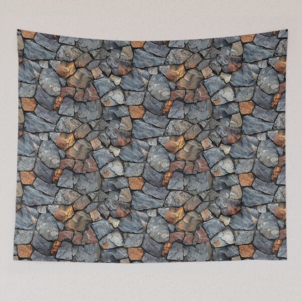 Item preview, Rugged Multi-Colored Natural Stone Wall designed and sold by NTGUILTY.