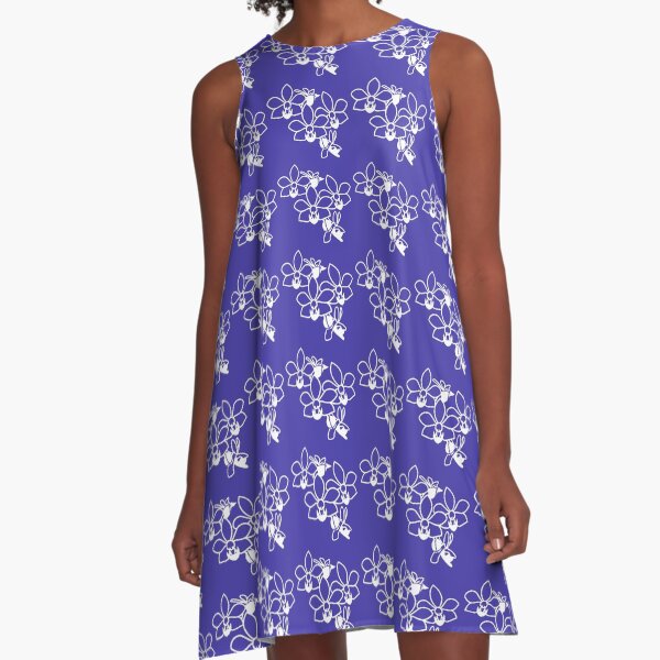 Orchid blue touch A-Line Dress