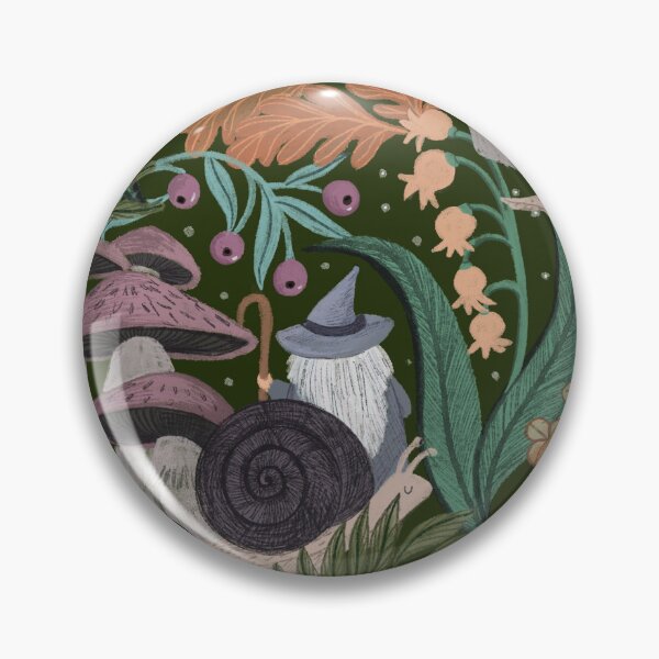 Item preview, Whimsical Gnome Wizard Forest Pattern Cottagecore Snails, Mushrooms & Magic Jemma Jamie Skidmore  designed and sold by Jemma Jamie Skidmore.