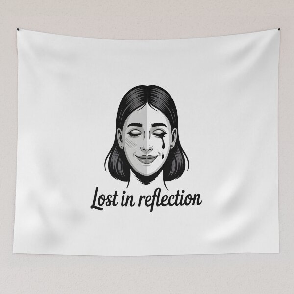Item preview, Lost in Reflection – Dual Emotion Portrait designed and sold by stylishsketcher.