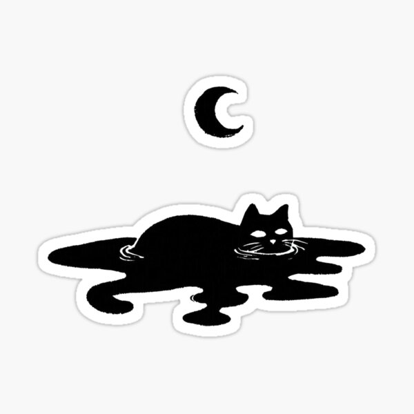 Item preview, Melting Moon Cat designed and sold by Sketchyvibes.