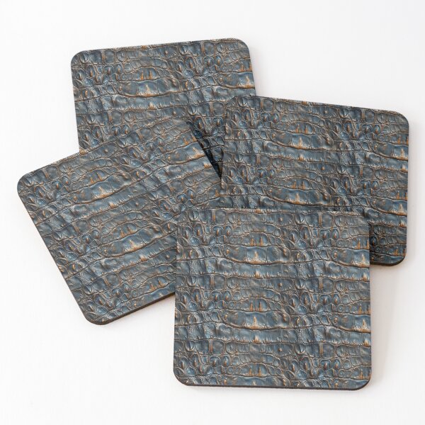 Item preview, Distressed Dark Blue and Orange Crocodile Skin Texture designed and sold by NTGUILTY.