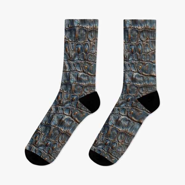 Item preview, Distressed Dark Blue and Orange Crocodile Skin Texture designed and sold by NTGUILTY.
