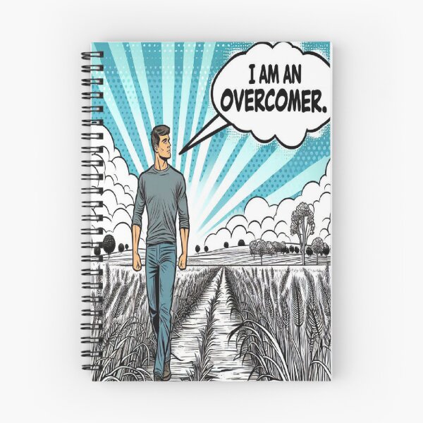 Item preview, I am a Overcomer, Comic Art with Inspiring Quote, Christian Art,  designed and sold by BoastInArt.