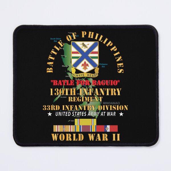 Item preview, Army - Battle for Philippines - 130th Infantry Regiment - 33rd Infantry Division w PAC - PHIL SVC X 300 designed and sold by Military Insignia Products.