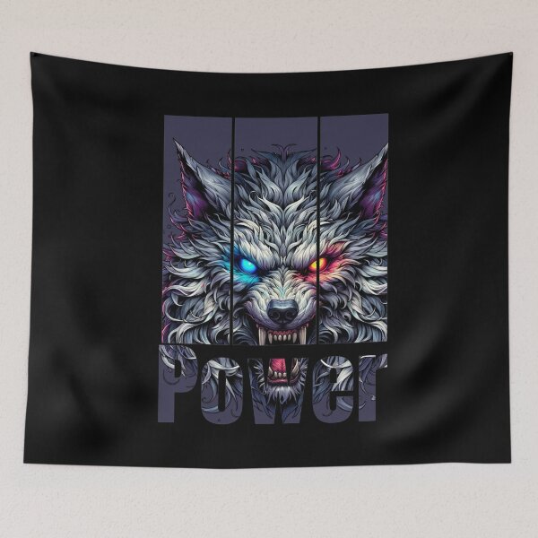 Item preview, Fierce Dual-Eyed Wolf – Power Unleashed Graphic Design designed and sold by Karim-Karem.